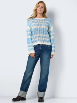 NMJOLA L/S O-NECK KNIT DD sky blue