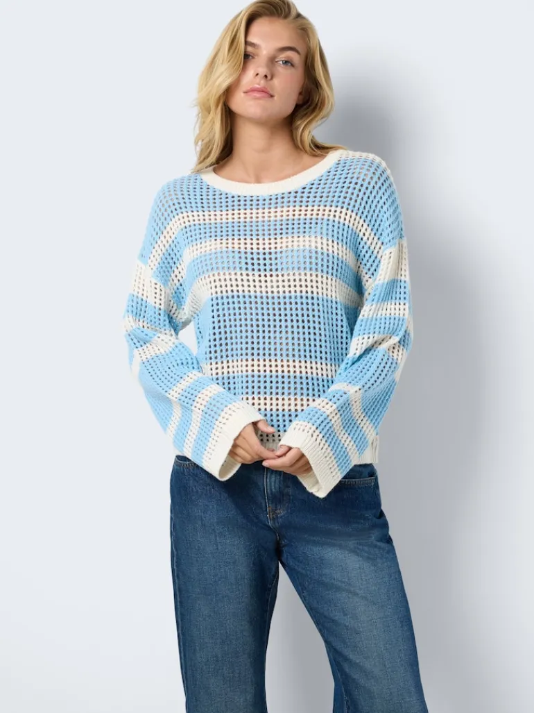 NMJOLA L/S O-NECK KNIT DD sky blue