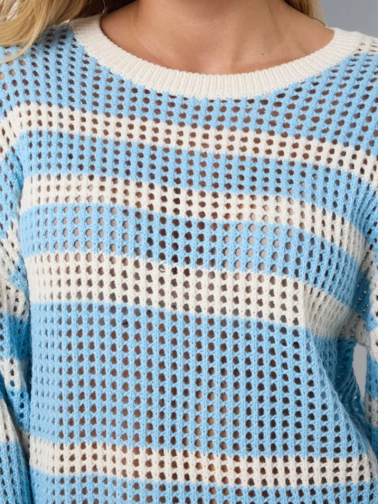 NMJOLA L/S O-NECK KNIT DD sky blue