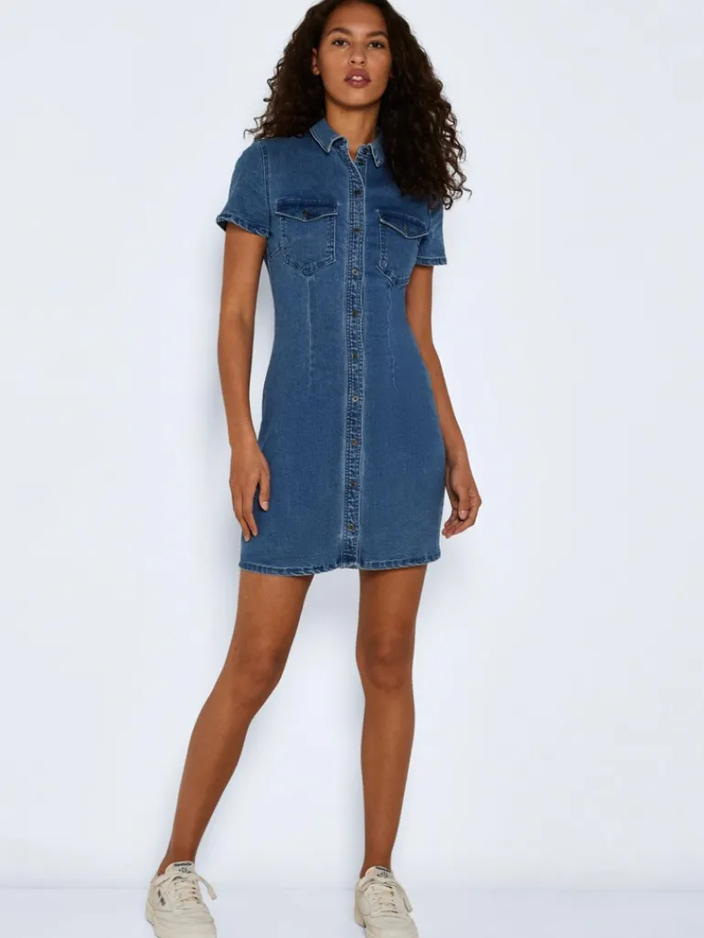 NMJOY S/S DRESS MB S* medium blue denim