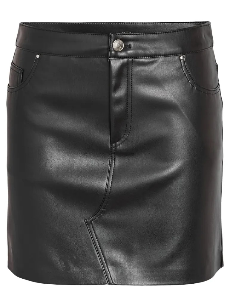 NMKATE NW PU SKIRT NOOS black