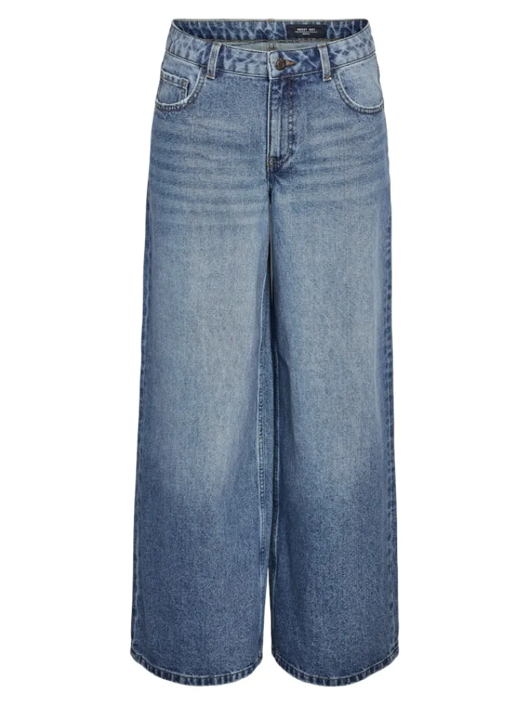 NMKETTIE MW WIDE JEANS VI557MB NOOS medium blue denim