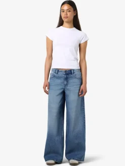 NMKETTIE MW WIDE JEANS VI557MB NOOS medium blue denim