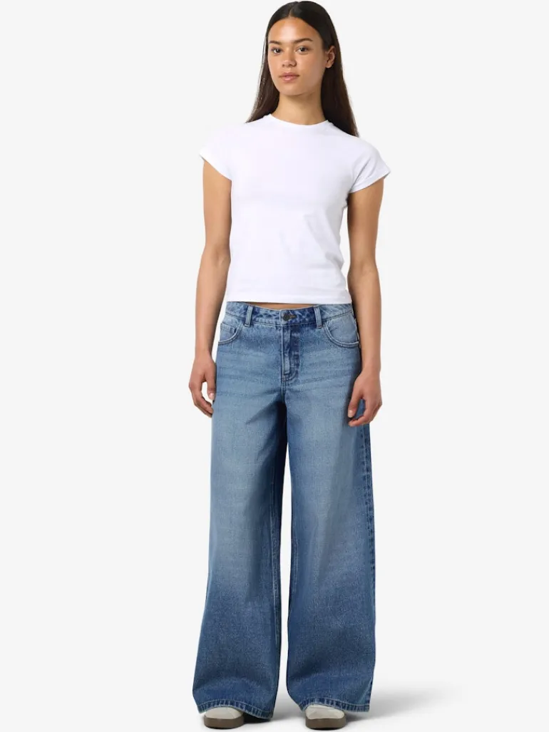 NMKETTIE MW WIDE JEANS VI557MB NOOS medium blue denim