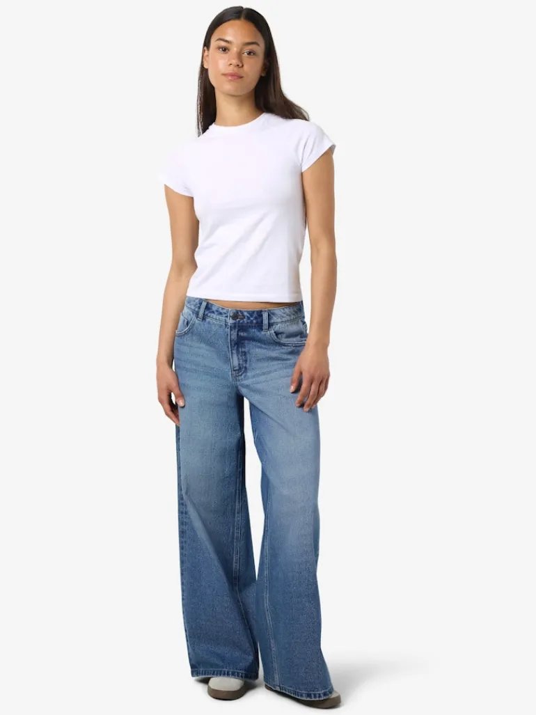 NMKETTIE MW WIDE JEANS VI557MB NOOS medium blue denim