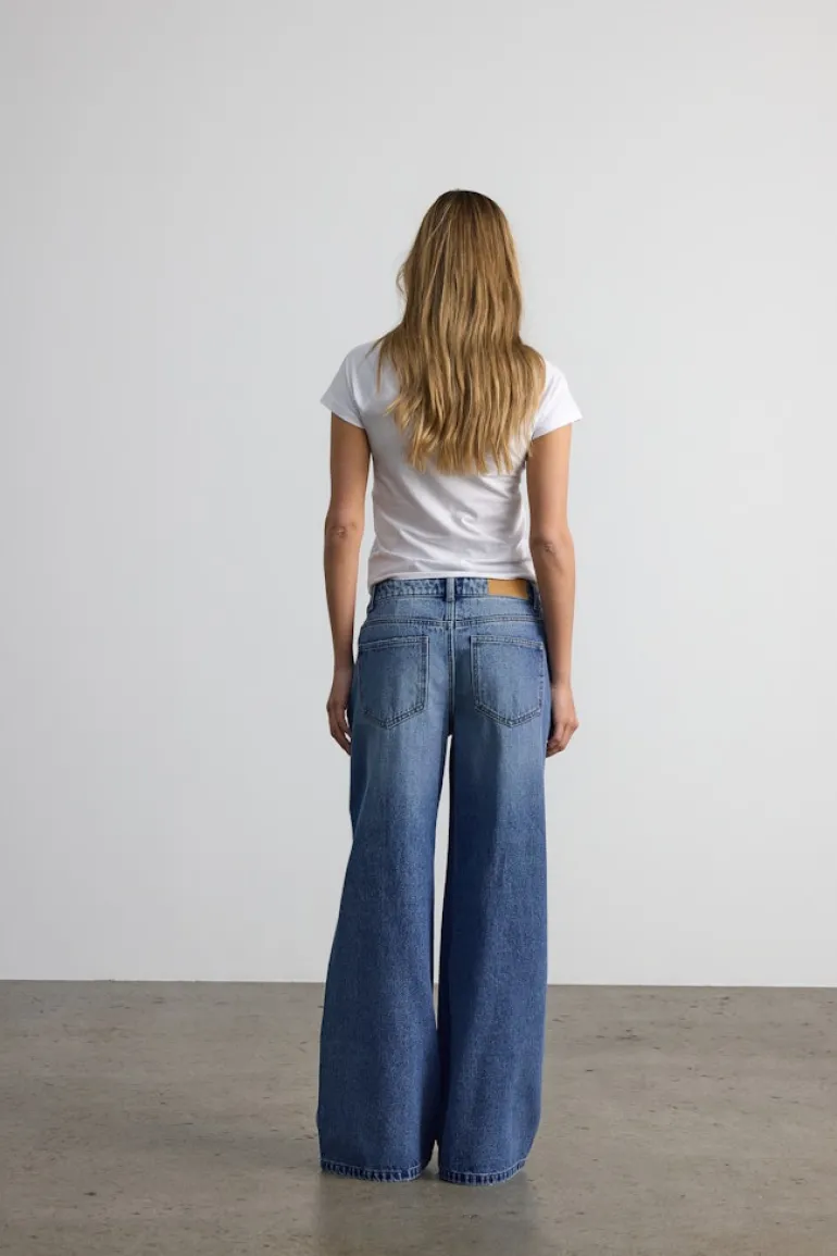NMKETTIE MW WIDE JEANS VI557MB NOOS medium blue denim