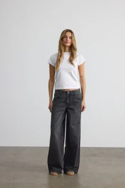 NMKETTIE NW WIDE LEG JEANS VI559BL NOOS black denim