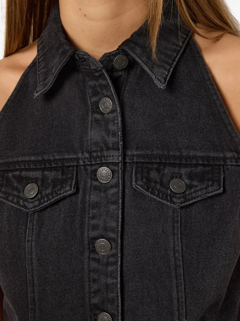 NMLARDIE SH SLM DENIM DRESS VI588BL NOOS black denim