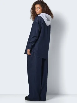NMLAYTON FLANNY L/S SHACKET WVN navy blazer