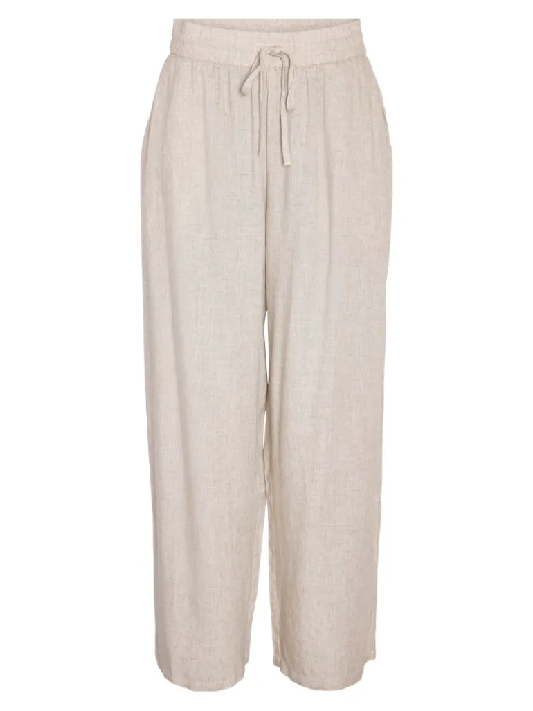 NMLEILANI NW LOOSE PANTS WVN NOOS natural