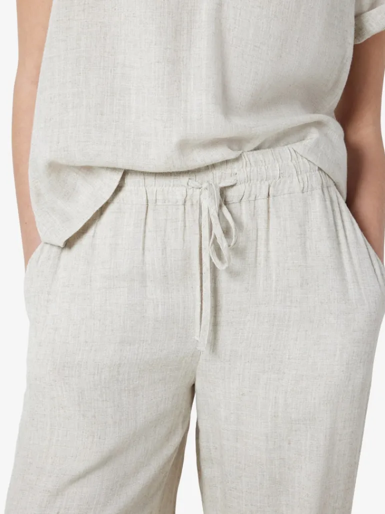 NMLEILANI NW LOOSE PANTS WVN NOOS natural