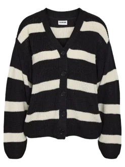 NMMAYSA L/S V-NECK KNIT CARDIGAN NOOS black