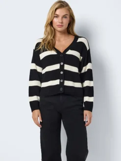 NMMAYSA L/S V-NECK KNIT CARDIGAN NOOS black