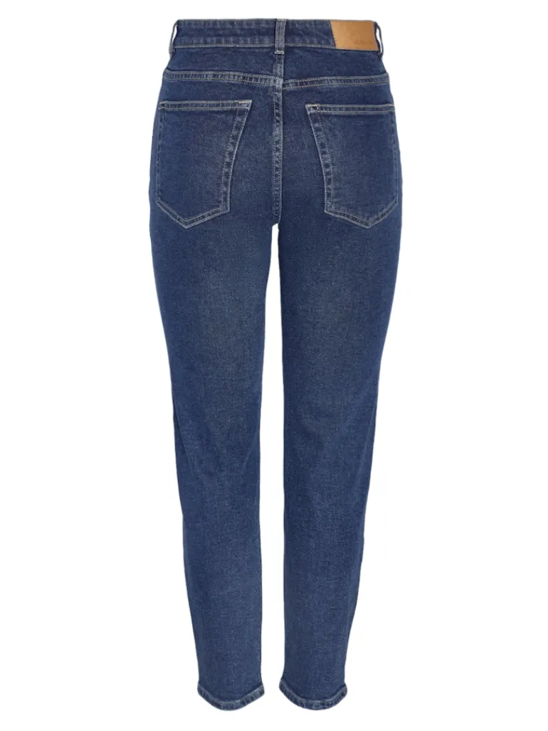 NMMONI HW ANK JEANS AZ365DB FWD NOOS dark blue denim