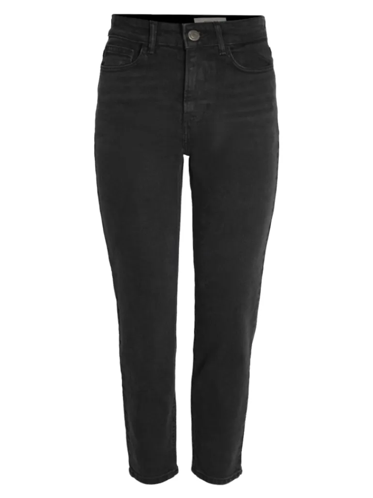 NMMONI HW ST ANK BLACK JEANS FWD FNOOS black denim