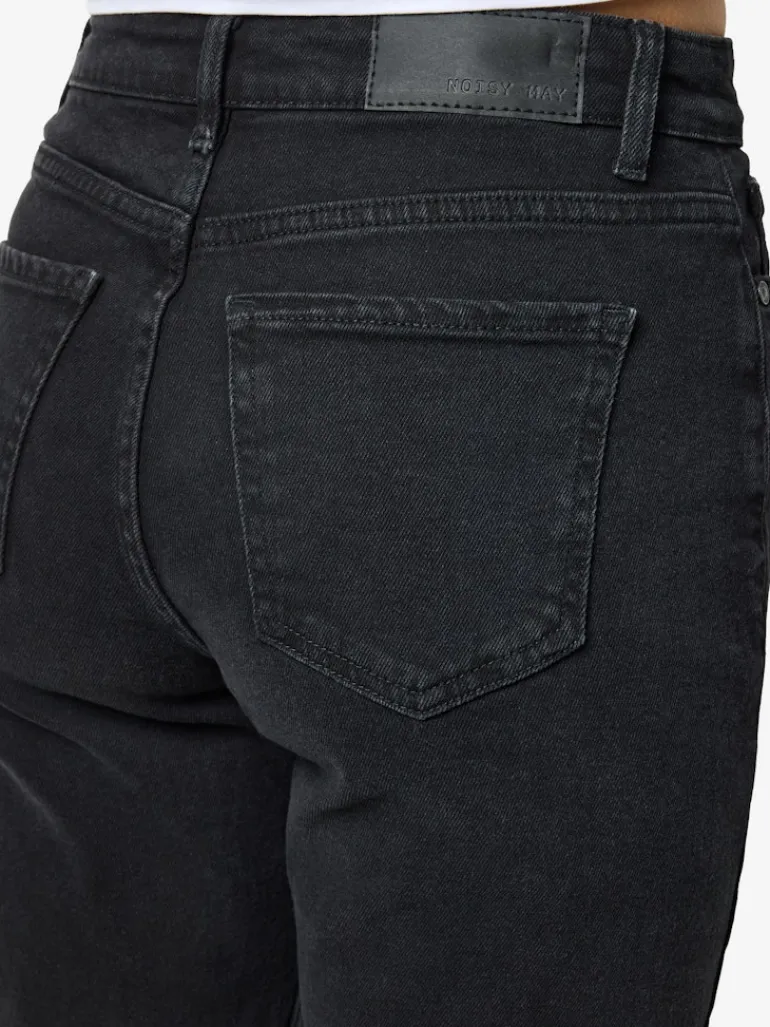 NMMONI HW ST ANK BLACK JEANS FWD FNOOS black denim