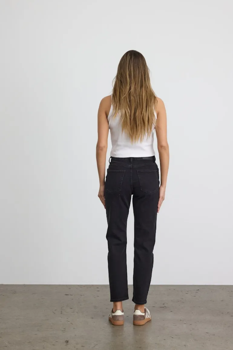 NMMONI HW ST ANK BLACK JEANS FWD FNOOS black denim