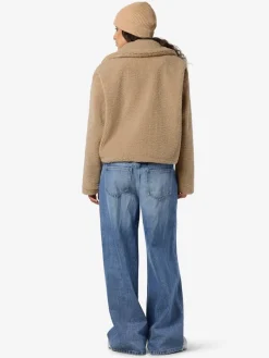 NMNATI CROP TEDDY JACKET FWD NOOS birch