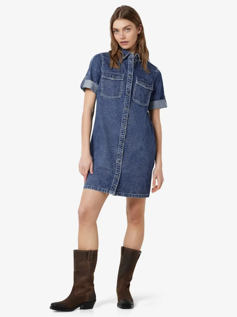 NMNEW SIGNE S/S DENIM DRESS VI002MB NOOS medium blue denim