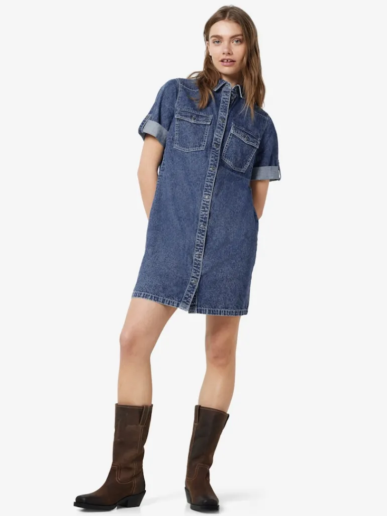 NMNEW SIGNE S/S DENIM DRESS VI002MB NOOS medium blue denim