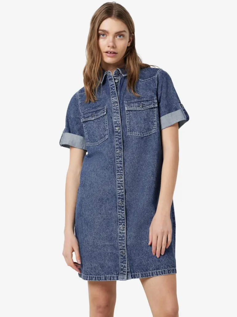 NMNEW SIGNE S/S DENIM DRESS VI002MB NOOS medium blue denim
