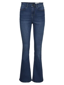 NMSALLIE HW FLARE JEAN VI021MB FWD NOOS medium blue denim