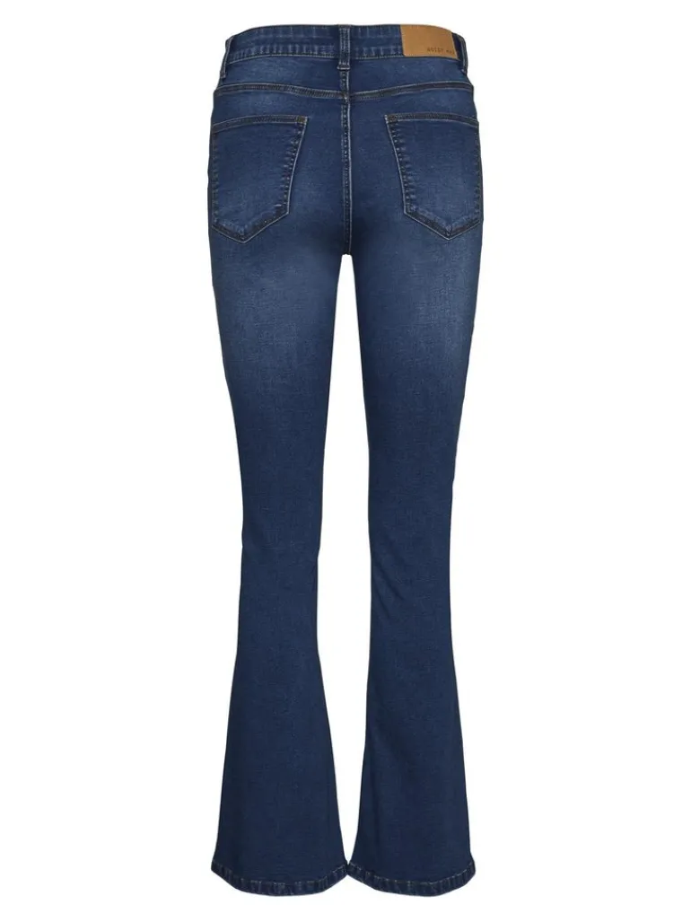 NMSALLIE HW FLARE JEAN VI021MB FWD NOOS medium blue denim