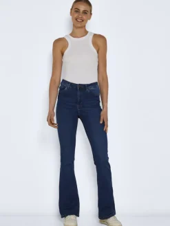 NMSALLIE HW FLARE JEAN VI021MB FWD NOOS medium blue denim