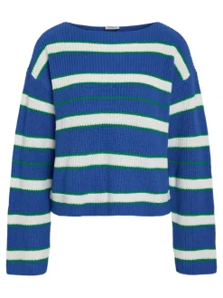 NMSERENA L/S BOATNECK KNIT FWD DD dutch blue