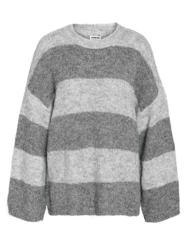 NMSUTTON L/S OVERSIZED KNIT FWD NOOS light grey melange
