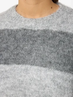 NMSUTTON L/S OVERSIZED KNIT FWD NOOS light grey melange