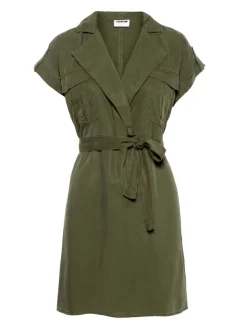 NMVERA S/S ENDI TENCEL DRESS FWD S* olive night