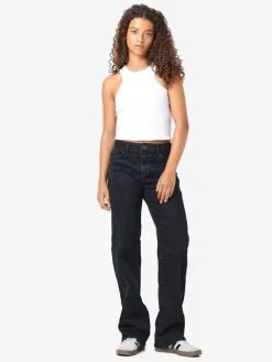 NMYOLANDA MW WIDE STR BLACK NOOS black denim
