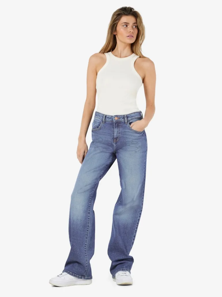 NMYOLANDA NW WIDE JEANS AZ308MB FWD NOOS medium blue denim