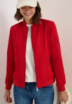 Nylon-Look Blouson fiery red