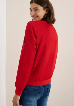 Nylon-Look Blouson fiery red