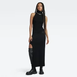 NY RAW slim dress sl dk black
