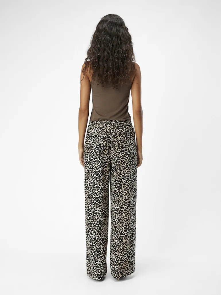 OBJALBA LISA WIDE PANT PRINT NOOS humus
