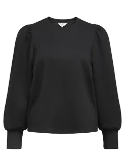 OBJANDREA RE L/S O-NECK TOP NOOS black
