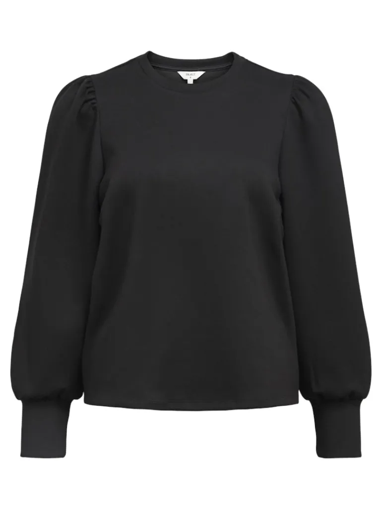 OBJANDREA RE L/S O-NECK TOP NOOS black
