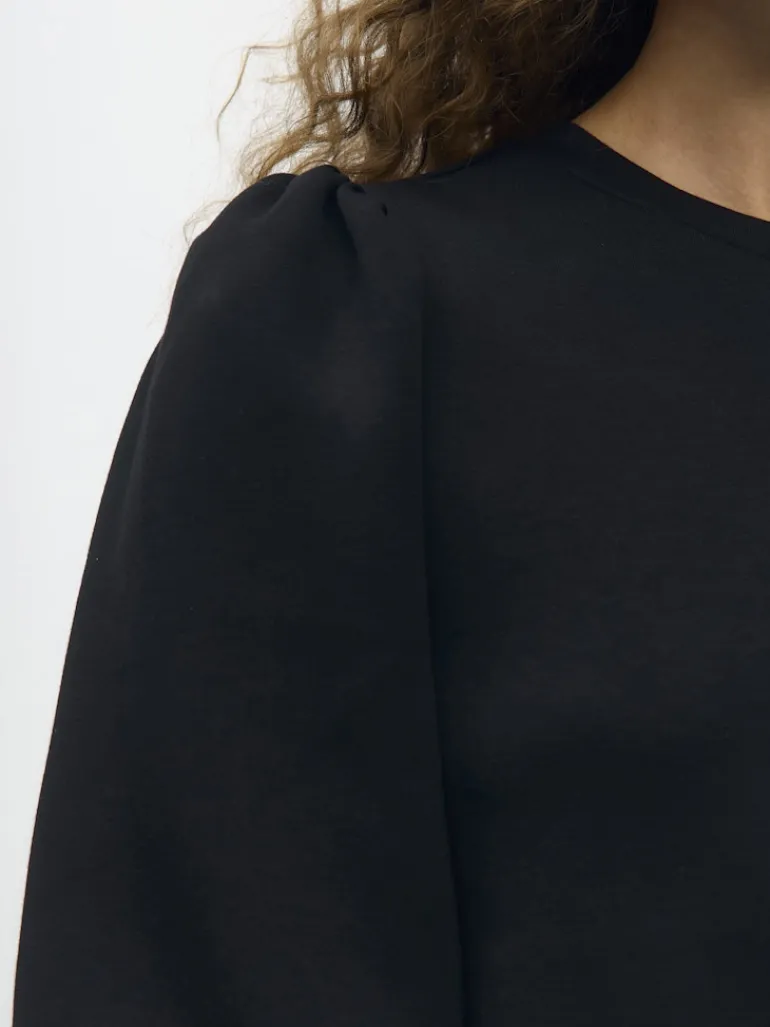 OBJANDREA RE L/S O-NECK TOP NOOS black