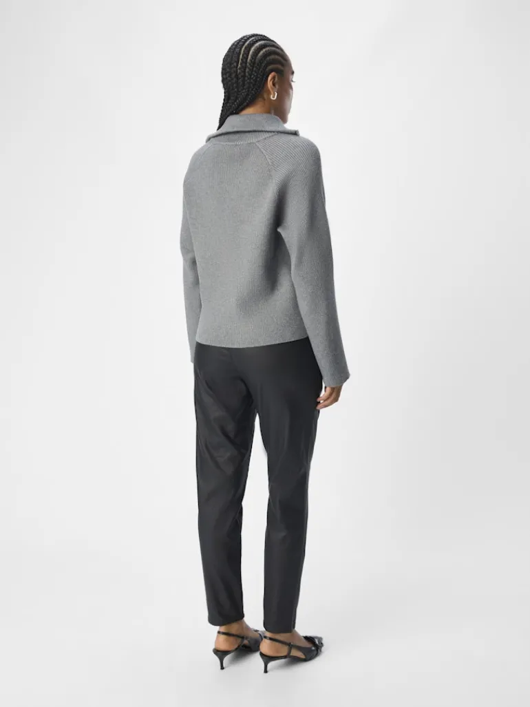 OBJBELLE LISA COATED PANT NOOS black