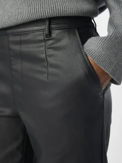 OBJBELLE LISA COATED PANT NOOS black
