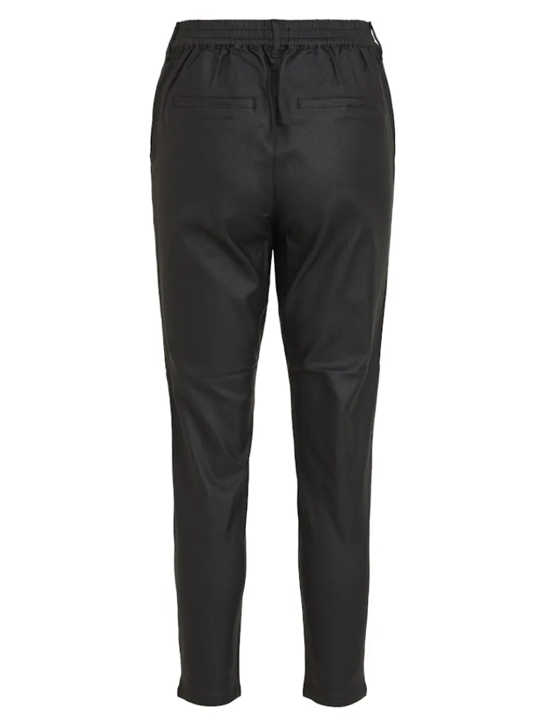 OBJBELLE LISA COATED PANT NOOS black