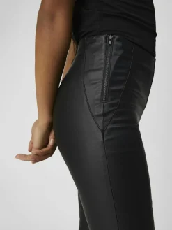 OBJBELLE MW COATED LEGGINGS NOOS black