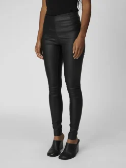 OBJBELLE MW COATED LEGGINGS NOOS black