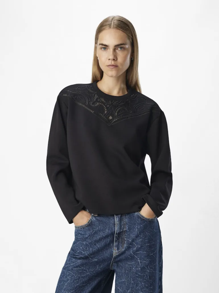 OBJBETZY L/S LO PULLOVER E AW FAIR 24 black