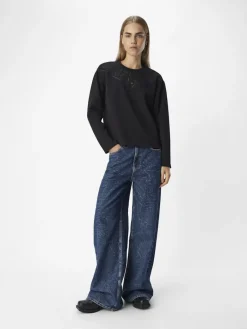 OBJBETZY L/S LO PULLOVER E AW FAIR 24 black