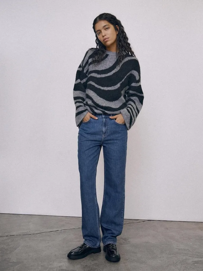 OBJDIANA LO L/S KNIT PULLOVER NOOS medium grey melange