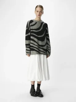 OBJDIANA LO L/S KNIT PULLOVER NOOS medium grey melange